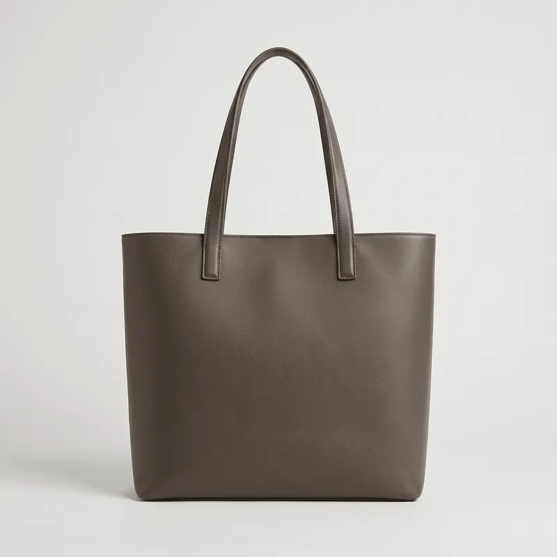 Minimalist Deri Omuz Çantası - Vizon